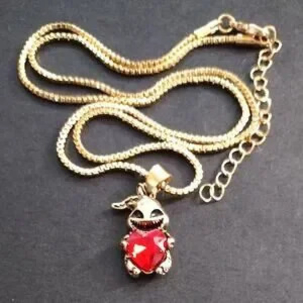 Oogie Boogie Necklace Nightmare B4 Christmas Halloween Red Heart Jewelry Cosplay